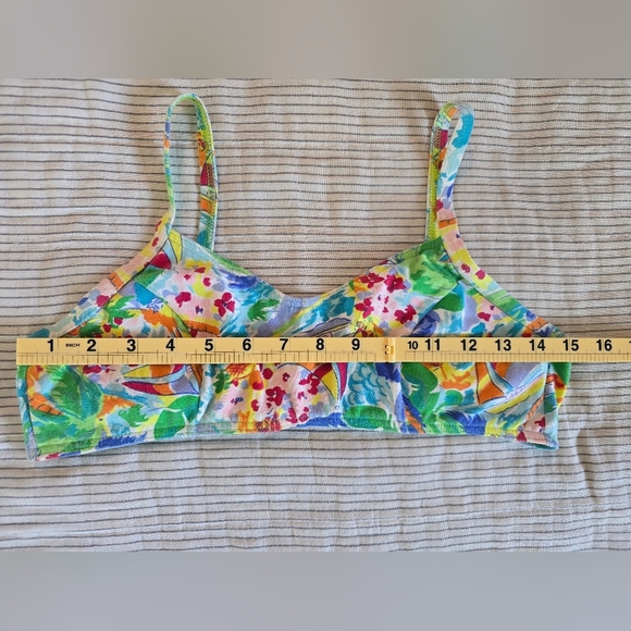 Vintage 90s Sunrays Neon Sailboat Bikini Top Size M Made In Canada - Picture 7 of 9